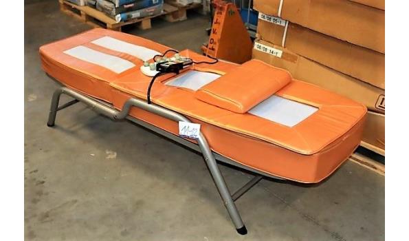 Gedemonteerde elektrisch massagebed oranje (werking niet gekend)